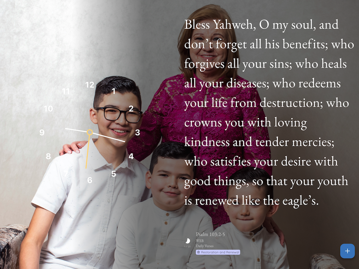 Bible Clock Custom Photo Backgrounds