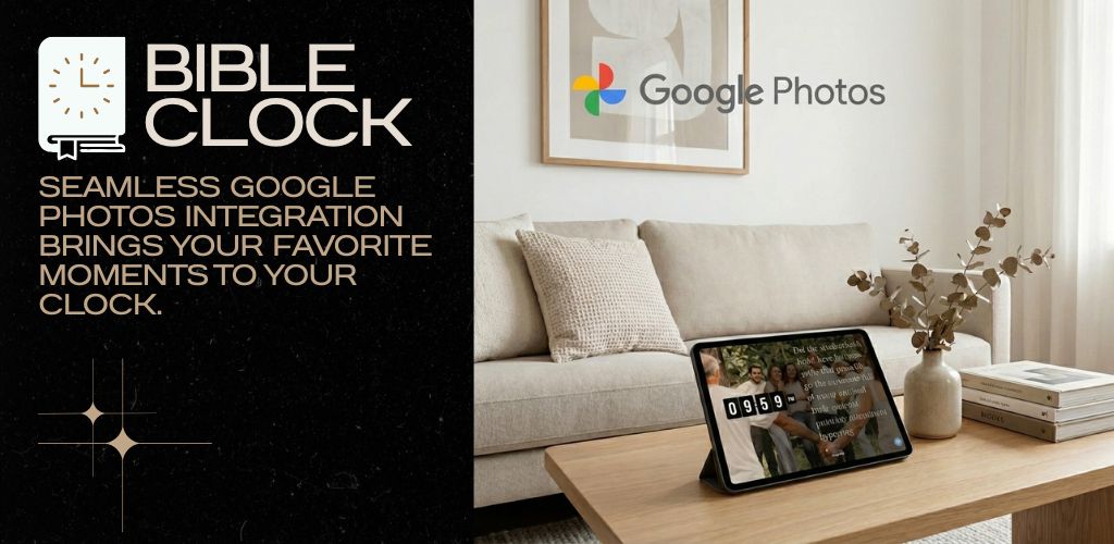 Bible Clock 2.2.0: Digital Picture Frame with Google Photos