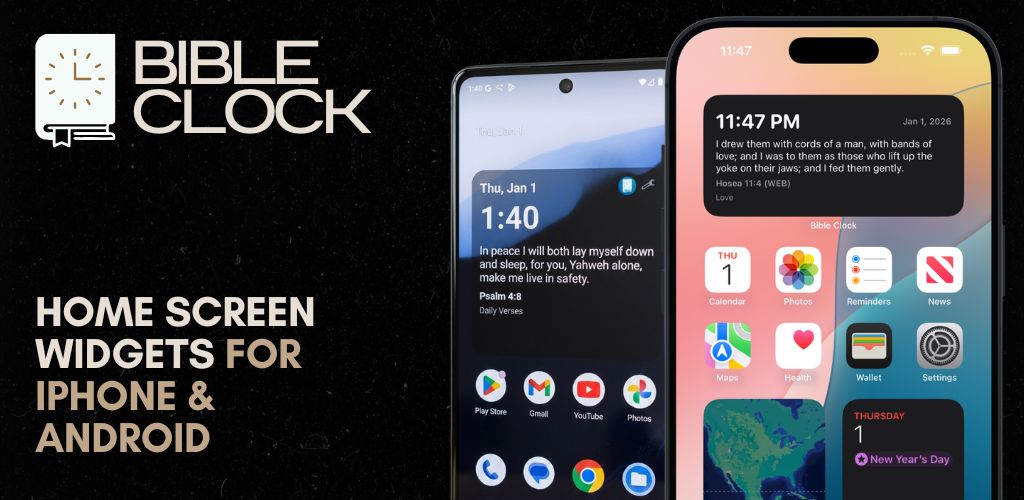 Bible Clock 2.3.0: Home Screen Widgets for iPhone & Android