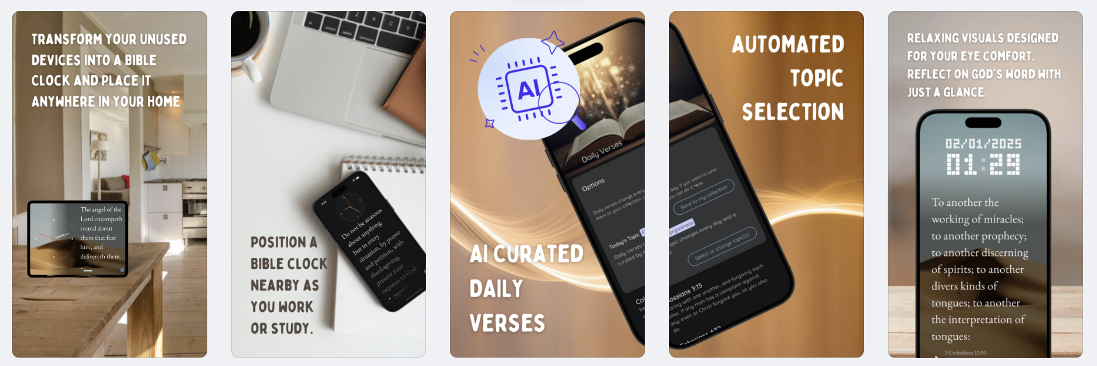 Bible Clock Verse of the Day Features Bible Clock Verse of the Day App