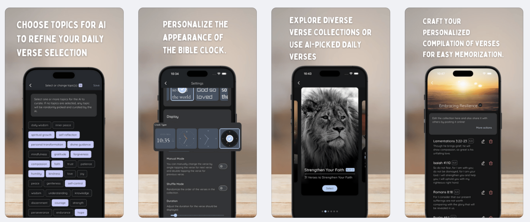 Bible Clock Store Image Bible Clock Verse of the Day App Screenshots